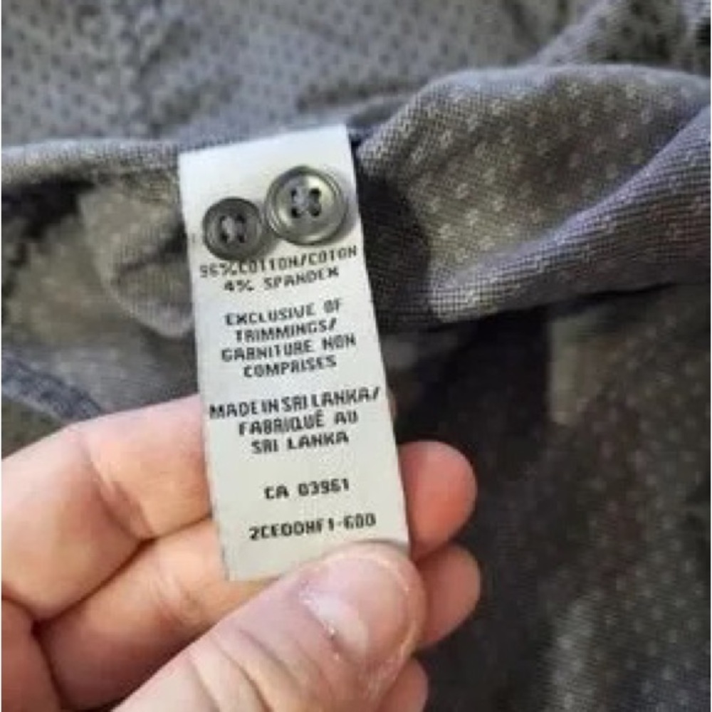 Men's Long Sleeve Dress Shirt - Gray Pattern - Picture 4 of 6